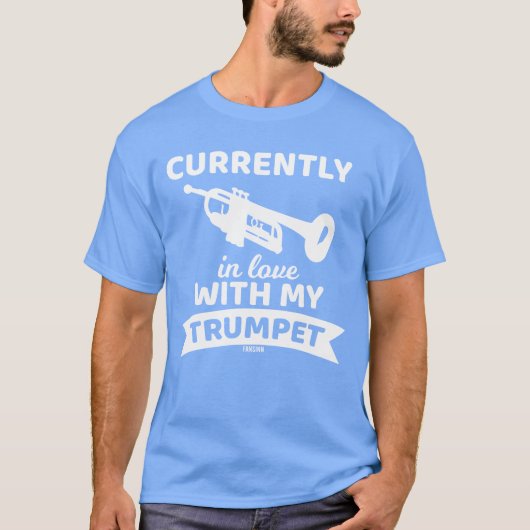 ブラスバンドランペット 真鍮 ギフト Tシャツ (正面)
