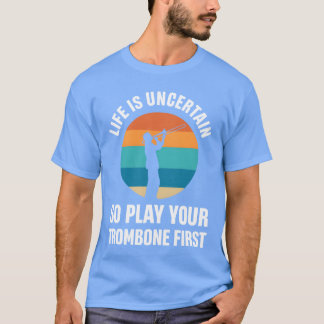 ブラスバンド 楽器 トロンボーン エクササイズ ビンテージ トロンボーン Tシャツ