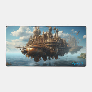 ブラスヘブンスチームパンクキャッスルファンタジー デスクマット