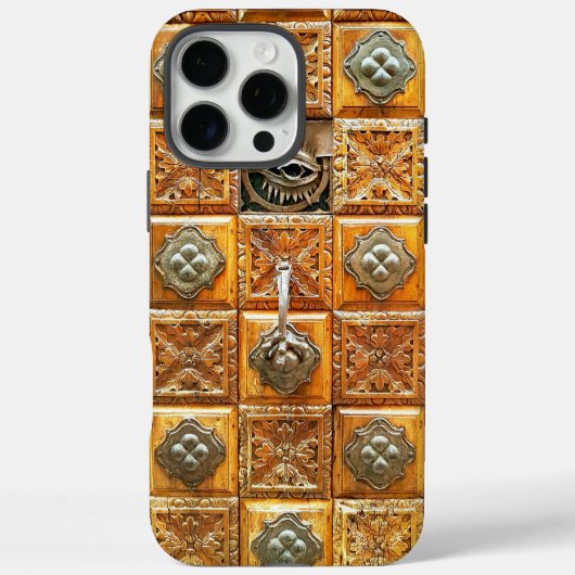 ブラスメッキ華美ング彫り木製ドアヴェネツィアイタリア Case-Mate iPhoneケース (裏面)