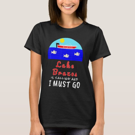 ブラゾス湖テキサス州お土産 Tシャツ (正面)