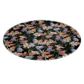 ブラダーキャンピングベル：水色フローラ カッティングボード (角)