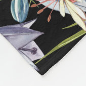 ブラダーキャンピングベル：水色フローラ フリースブランケット (角)