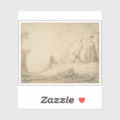 ブラチアーノ近郊の崖の下に道路を持つ風景 シール (シート)