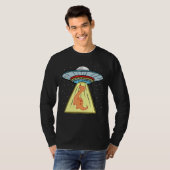 ブラチオサウルス恐竜のUFO拉致 Tシャツ (正面フル)