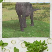 ブラチオサウルス恐竜 キッチンタオル (折り畳み)