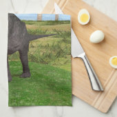 ブラチオサウルス恐竜 キッチンタオル (四つ折り)