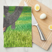 ブラチオサウルス恐竜 キッチンタオル (四つ折り)