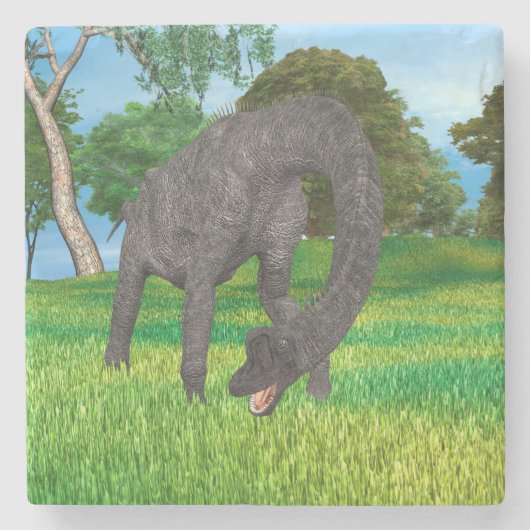 ブラチオサウルス恐竜 ストーンコースター (正面)