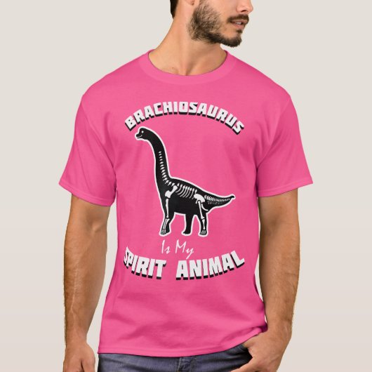 ブラチオサウルス精霊動物恐竜ティー Tシャツ (正面)