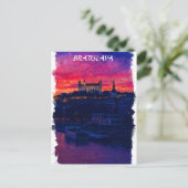 ブラチスラバスロバキア夜景 ポストカード (スタンド正面)