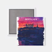 ブラチスラバスロバキア夜景 マグネット (正面/裏面)