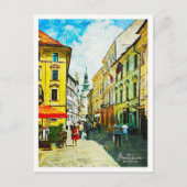 ブラチスラバスロバキア美しい油絵 ポストカード (正面)