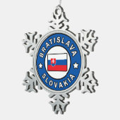 ブラチスラバスロバキア スノーフレークピューターオーナメント (右)