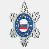 ブラチスラバスロベンスコ スノーフレークピューターオーナメント (右)