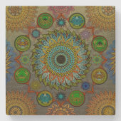 ブラチュラ記号曼荼羅の爪 ストーンコースター (正面)