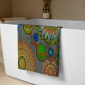 ブラチュラ記号曼荼羅の爪 ビーチタオル