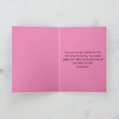 ブラッおもしろいクキャットシスター誕生日 カード (内部)