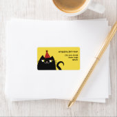 ブラッおもしろいクキャットパーティー差出人住所 ラベル (インサイチュ)