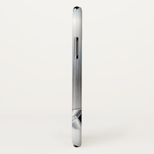 ブラッおもしろいシュ仕上げメタルと弾丸穴 Case-Mate iPhoneケース (裏面/右)