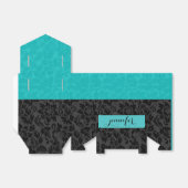 ブラッはっきりしたクエレガント&ターコイズフローラダマスク フェイバーボックス (折り畳みなし)