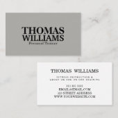 ブラッはっきりしたク&グレーパーソナルトレーナー 名刺 (正面/裏面)