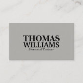 ブラッはっきりしたク&グレーパーソナルトレーナー 名刺 (正面)