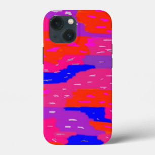 ブラッはっきりしたシュストローク抽象芸術プリント iPhone 13 MINIケース