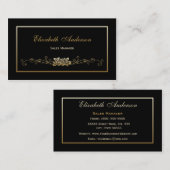 ブラッエレガントクおよび金ゴールドバラ小売営業マネージャ 名刺 (正面/裏面)