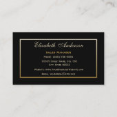 ブラッエレガントクおよび金ゴールドバラ小売営業マネージャ 名刺 (裏面)