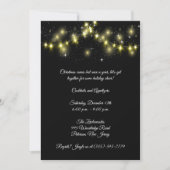 ブラッエレガントククリスマスデザインパーティー 招待状 (正面)