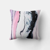 ブラッエレガントクピンクホワイトモノグラム大理石イニシャル クッション (裏面)