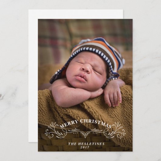 ブラッエレガントクホリデーフォトカード シーズンカード (正面/裏面)