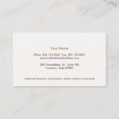 ブラッエレガントクモダンリネンプロフェッショナル 名刺 (裏面)