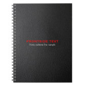 ブラッエレガントクレザールフェイクックレッド文字 ノートブック (正面)