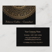 ブラッエレガントク金ゴールドレース曼荼羅 名刺 (正面/裏面)