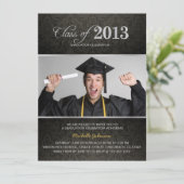 ブラッエレガントク&グレーダマスクとシルバー卒業 招待状 (スタンド正面)