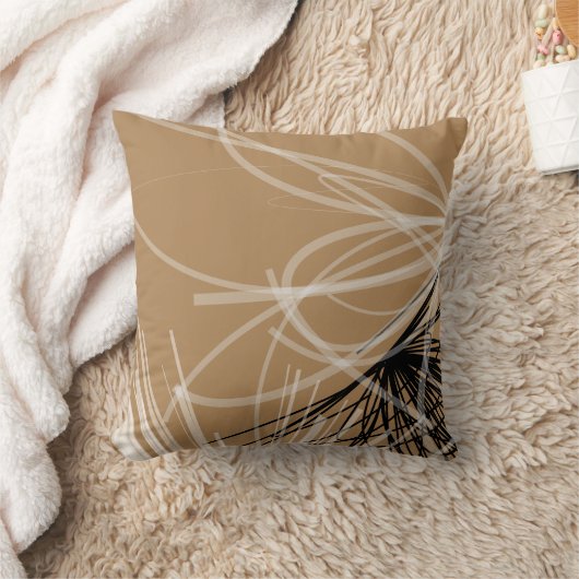 ブラッエレガントク&タン抽象デザイン装飾用クッション クッション (ブランケット)