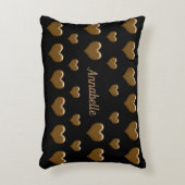 ブラッエレガントク/赤(ブラシ付き金ゴールドハートアクセント) アクセントクッション (正面(垂直))