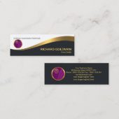 ブラッエレガントク·金ゴールド·ウェーブのForex Dealer スキニー名刺 (正面/裏面)