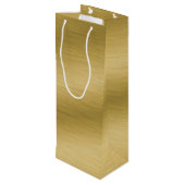 ブラッエレガントシュフェイク金ゴールドアートワーク ワインギフトバッグ (裏面アングル)