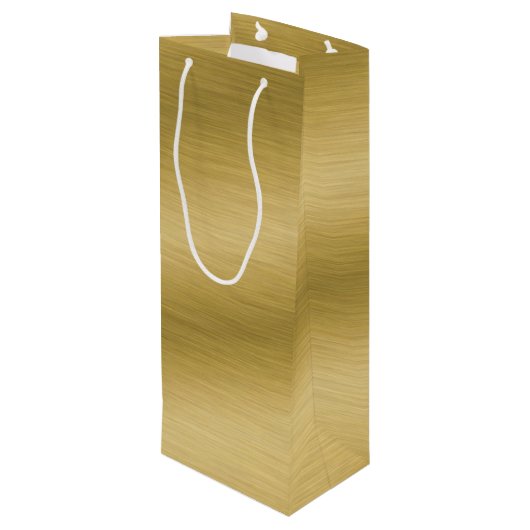 ブラッエレガントシュフェイク金ゴールドアートワーク ワインギフトバッグ (裏面アングル)