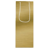 ブラッエレガントシュフェイク金ゴールドアートワーク ワインギフトバッグ (正面)