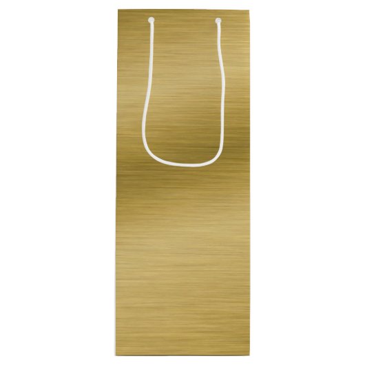 ブラッエレガントシュフェイク金ゴールドアートワーク ワインギフトバッグ (正面)