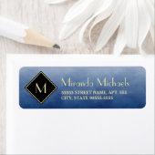 ブラッエレガントシュブルーとモノグラムシンプル金ゴールド ラベル (インサイチュ)