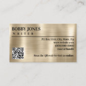 ブラッエレガントシュ真珠箔金属QRコード 名刺 (正面)