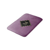 ブラッエレガントシュ紫モノグラムシンプル金ゴールド バスマット (アングル)