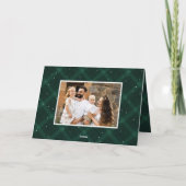 ブラッエレガントシュ緑の格子模様4枚の写真 シーズンカード (裏面)