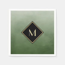 ブラッエレガントシュ緑、金ゴールドモノグラシンプルム