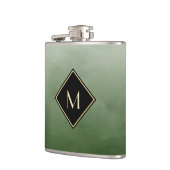 ブラッエレガントシュ緑、金ゴールドモノグラシンプルム フラスク (左)